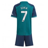 Arsenal Bukayo Saka #7 Tretí Detský futbalový dres 2023-24 Krátky Rukáv (+ trenírky)